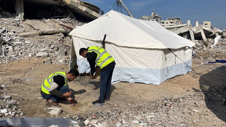 Mavera Vakfı ve Rahmet İnsani Yardım Derneği Gazze’de Yardım Çadırları Dağıttı