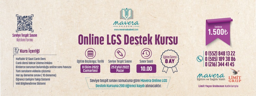 Online LGS Destek Kursu