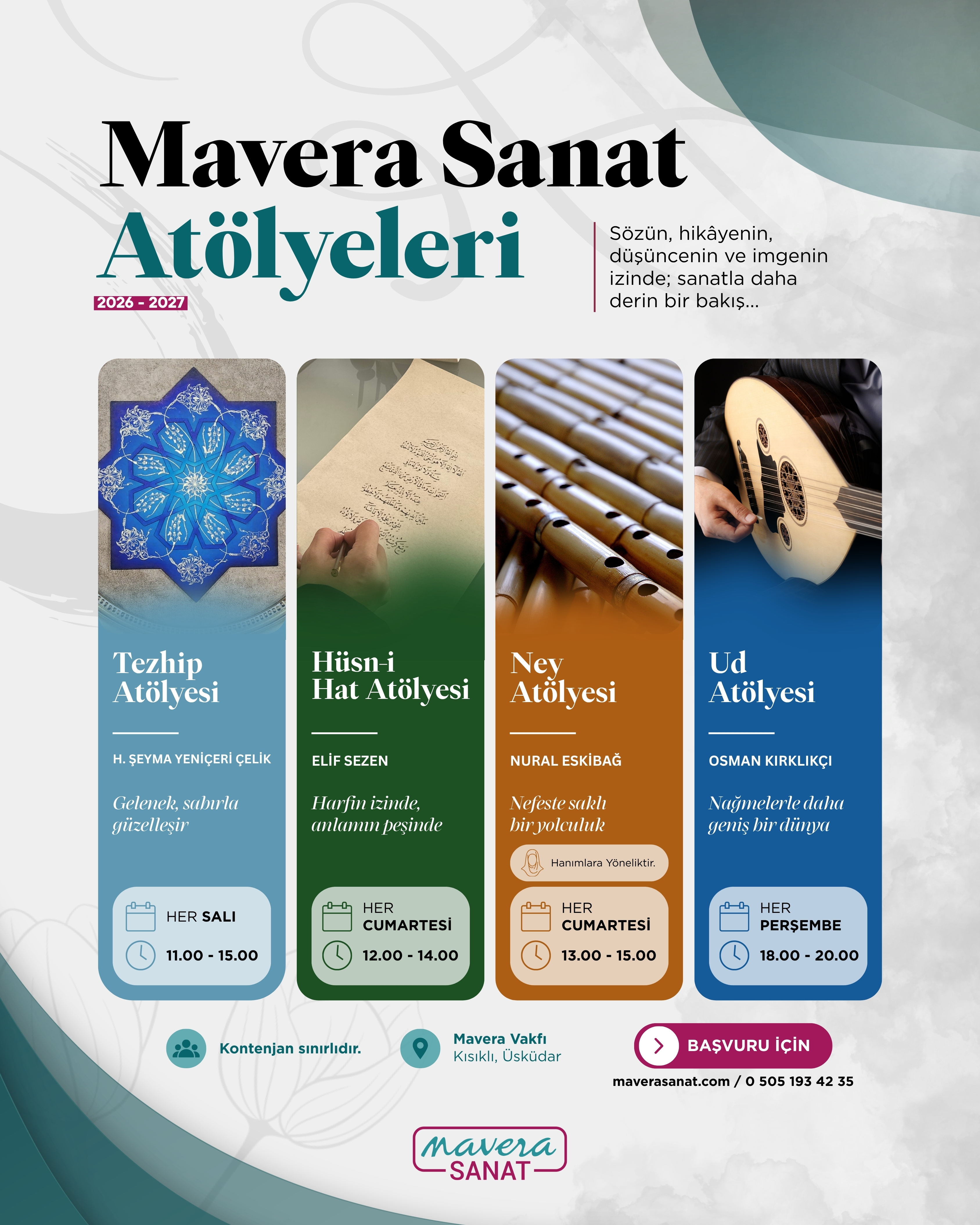 Mavera Sanat Atölyeleri Kayıtları Başladı!